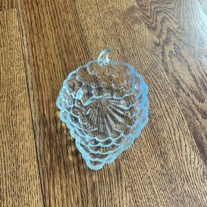 Vintage glass grape dish